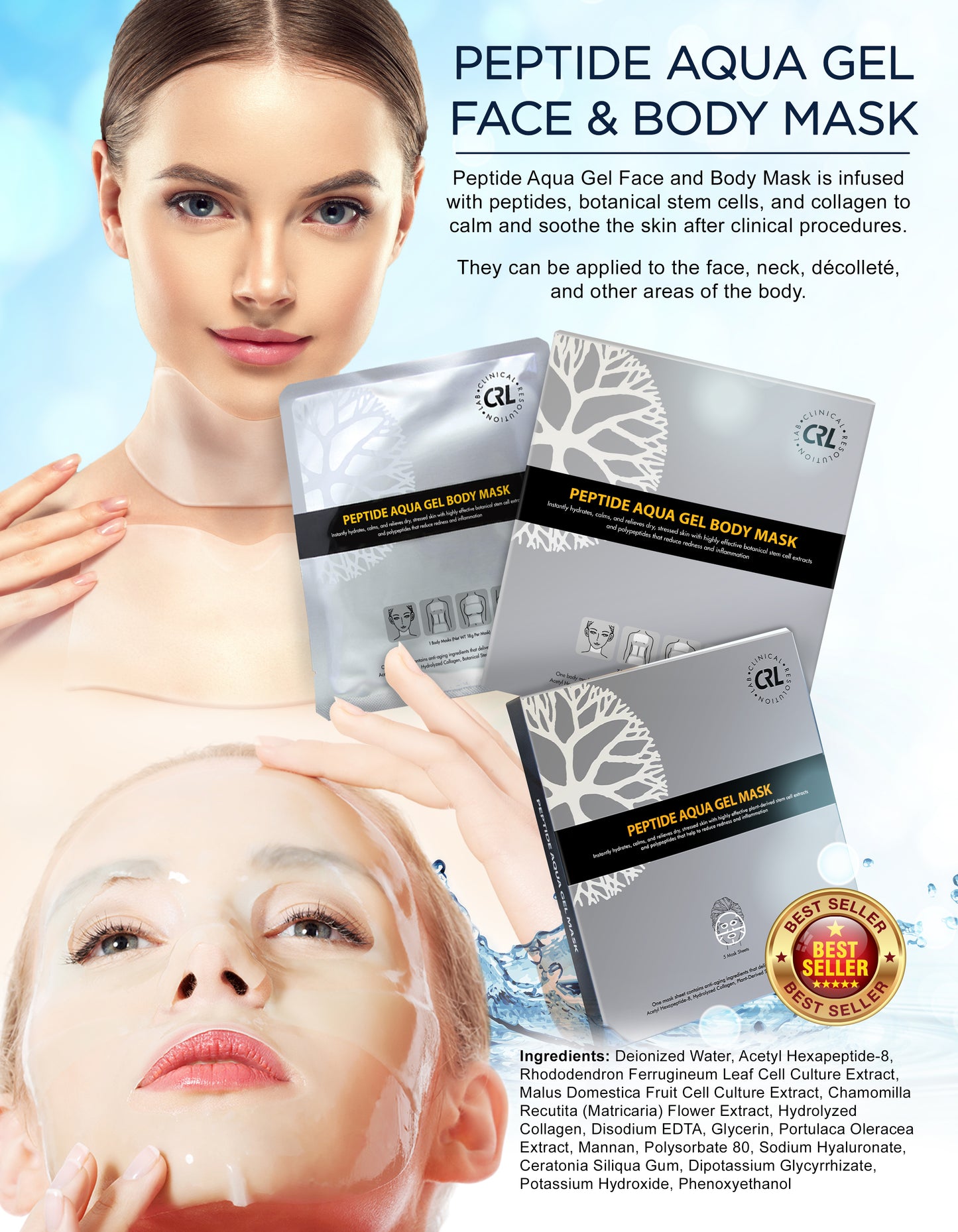 Single Peptide Aqua Gel Body Mask